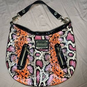 Betsey Johnson Betseyville Snakeskin Print Purse